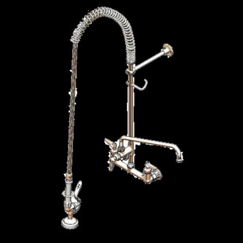 T&S Brass B-0133-01-CR EasyInstall Pre-Rinse Unit w/ 14" Add-On Swing Faucet