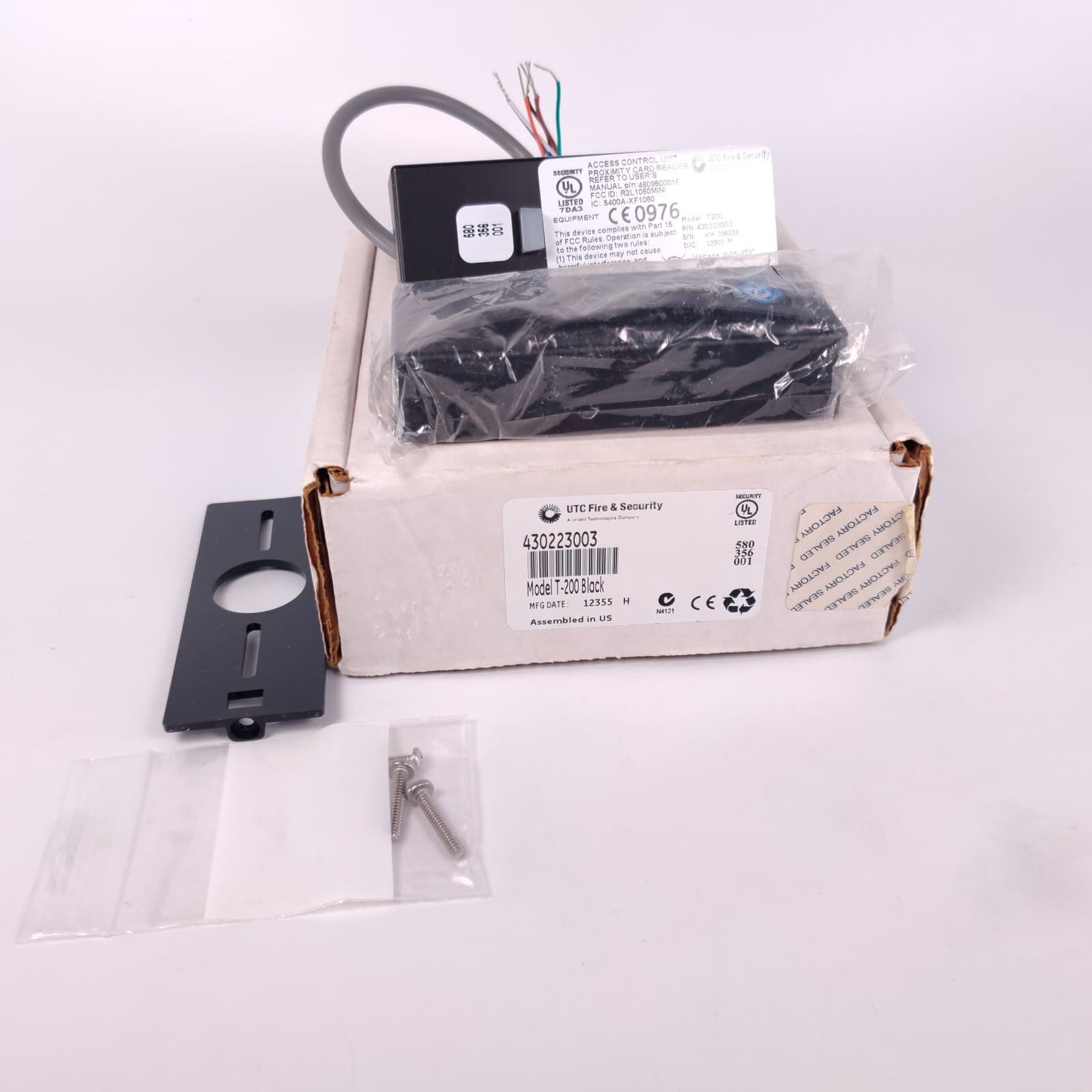 UTC Interlogix Lenel Access Control Reader Black T-500SW 430209002 4