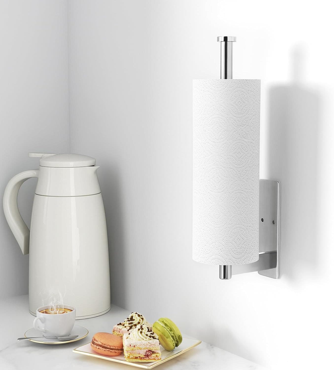 Paper Towel Holder Under Cabinet - Stainless Steel Paper Towel Holder Wall Mount 3