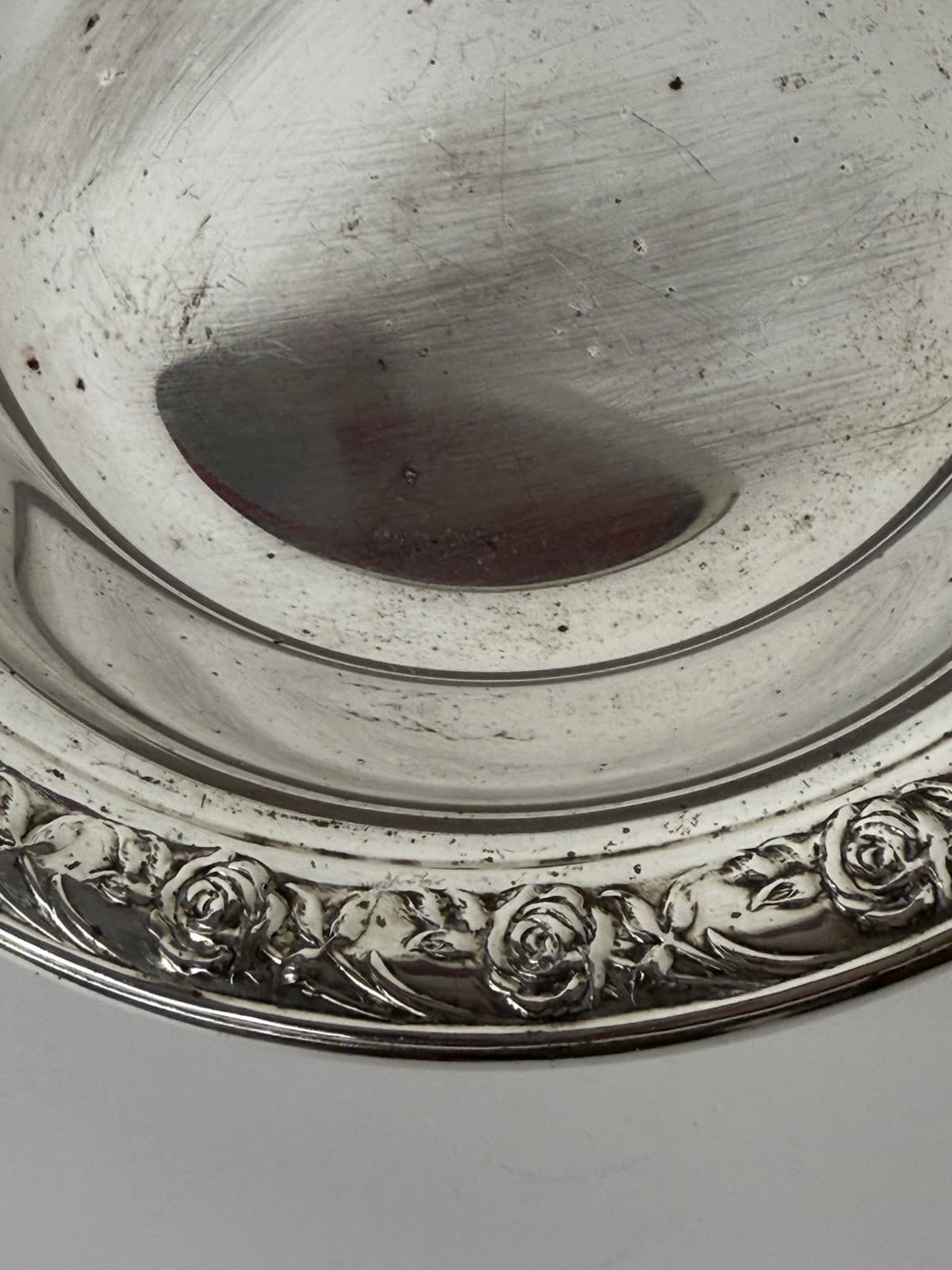 Vintage Reed & Barton Classic Rose Design Serving Bowl Silverplate 6.5" 4