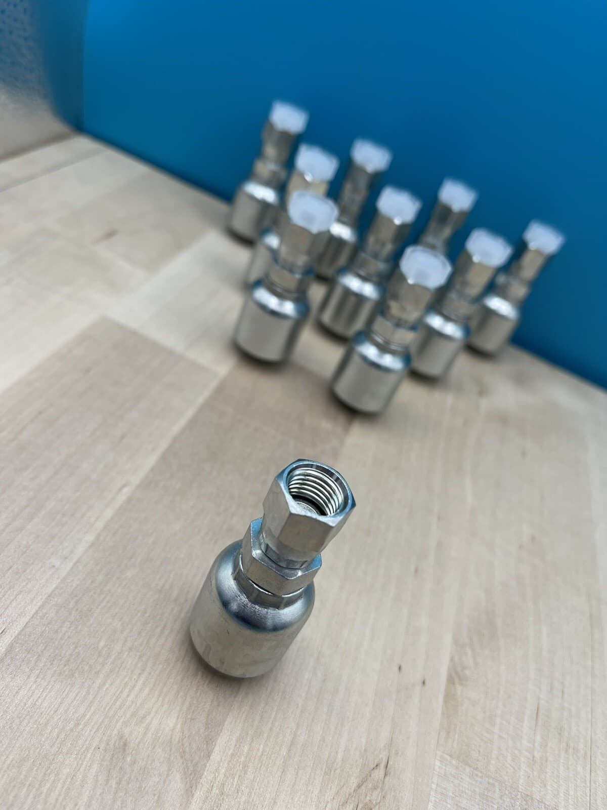 10 Parker Style 10643-4-4 Hydraulic Hose Crimp Fittings 1/4” Hose X 1/4” JIC 4