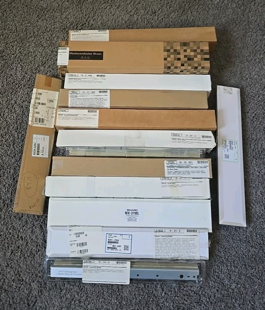 Lot Of (13) Drum - Cleaning Blade & Drum Only- Sharp & Toshiba & Gestetner 