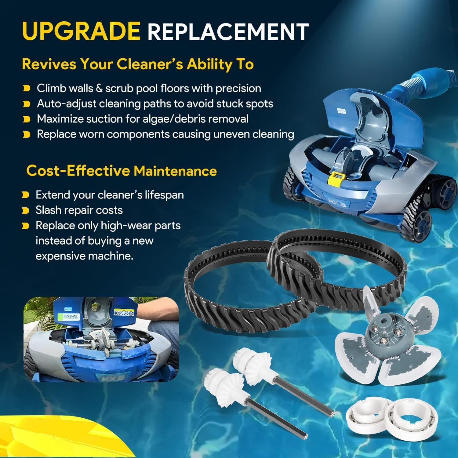 Tune Up Rebuild Kit R0796200 for Zodiac Baracuda MX6, MX8, MX6 Elite & MX8 Elite 4