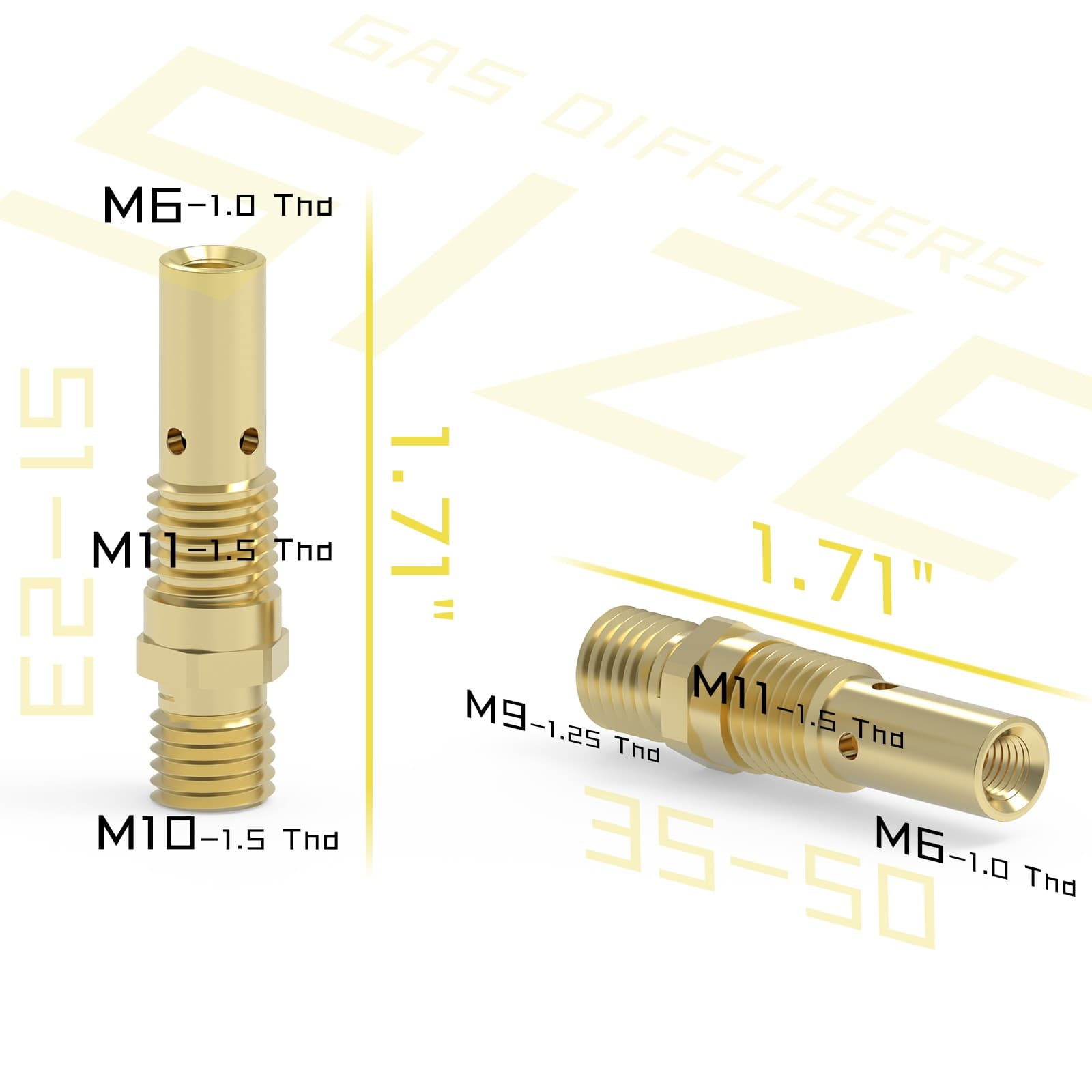 TOOLIOM .035" MIG Tip Kit for TL-200M Welder - Nozzle/Diffuser Accessories 3