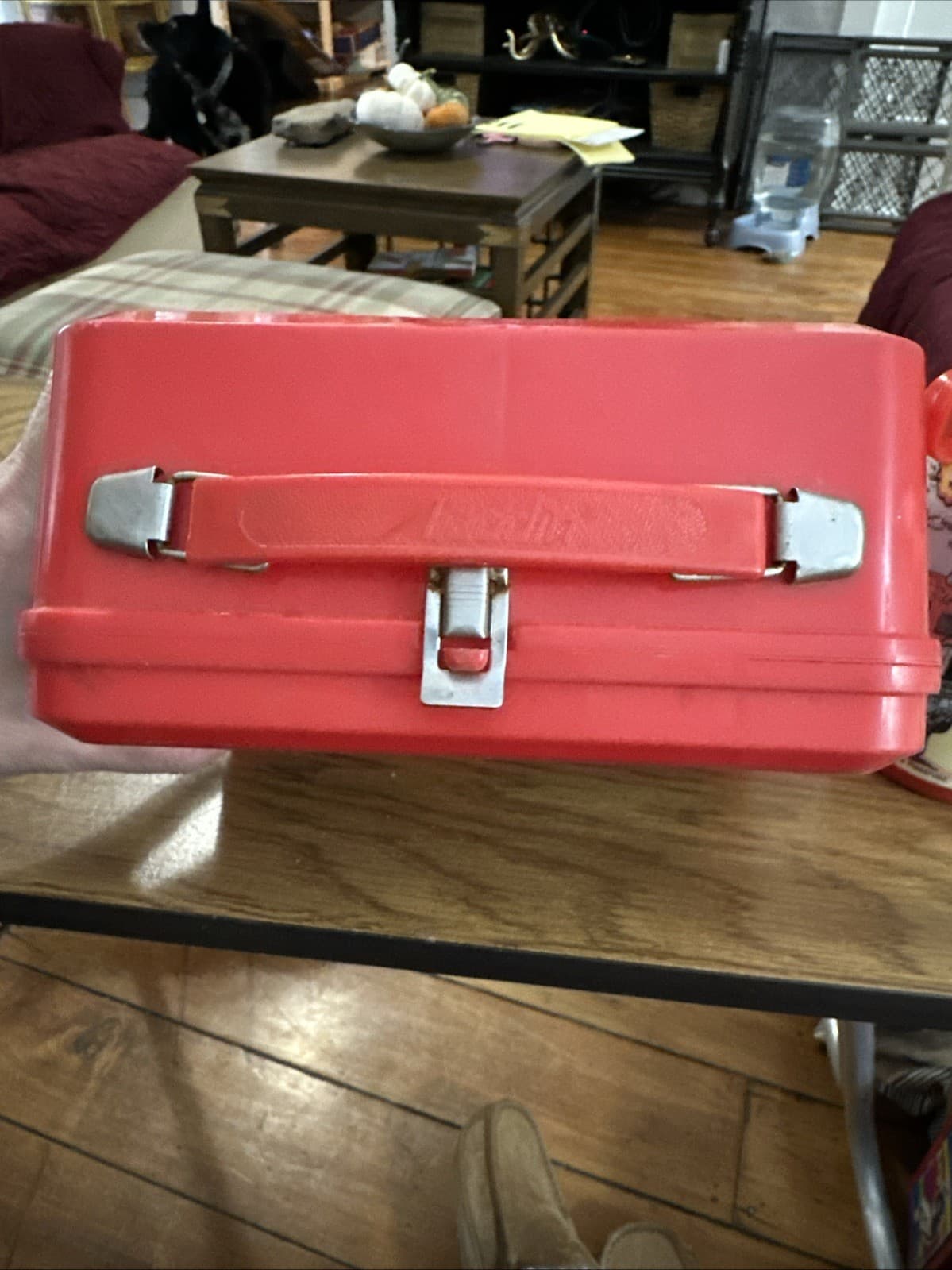 Vintage 1984 Original TRANSFORMERS Lunch Box Aladdin Hasbro Plastic W/ Thermos 5