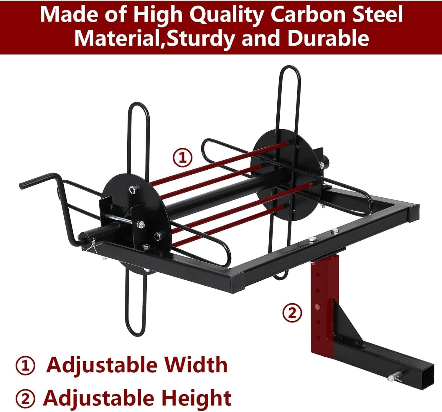 Barbed Wire Unroller Wire Spreader Bolt-On ATV Adaptor with 2" Receiver Hitch US 3