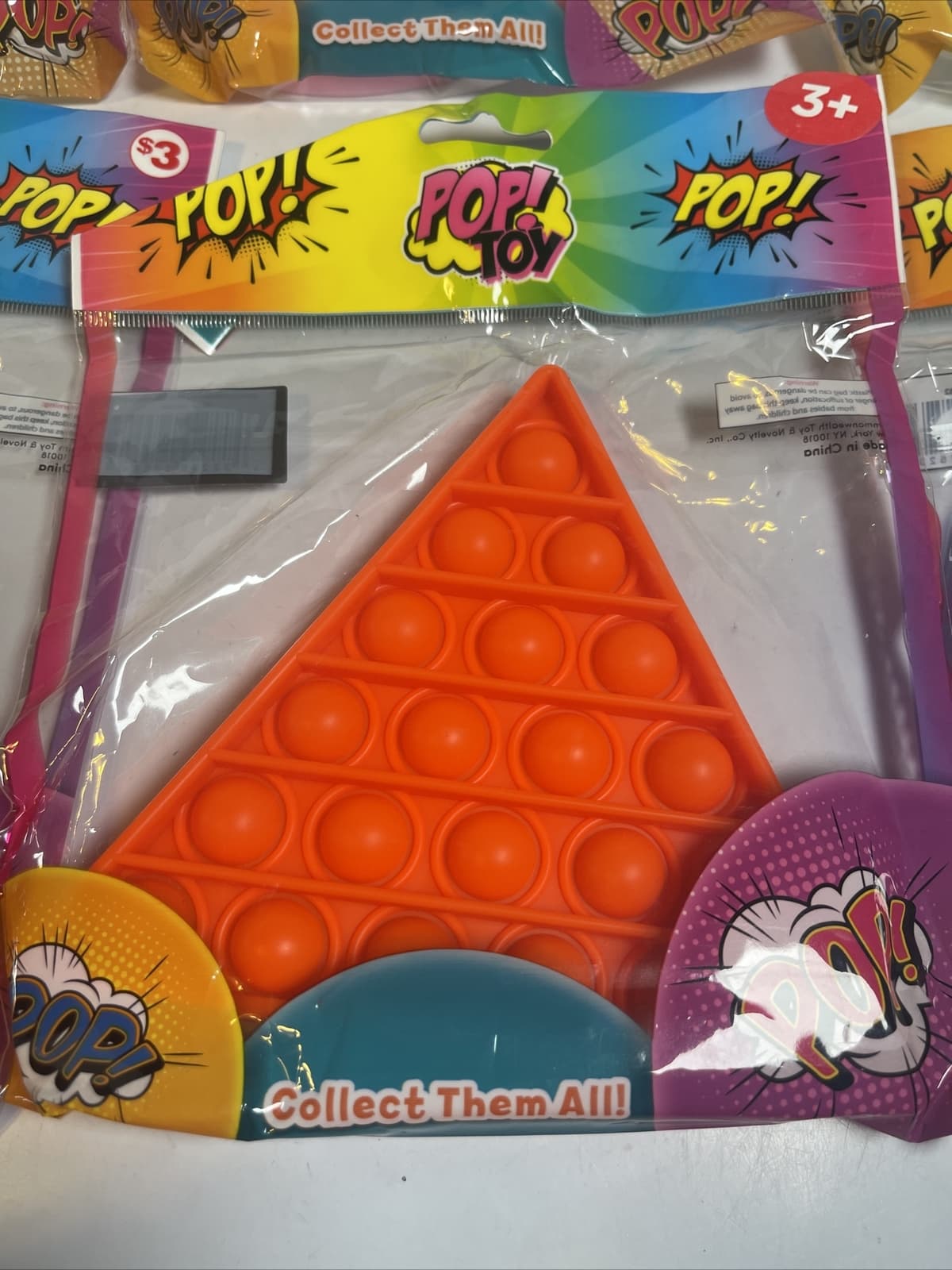 Push POP TOY! PACK OF 6 Fidget BRAND NEW Sealed Glow In The Dark Therapy Calming 3