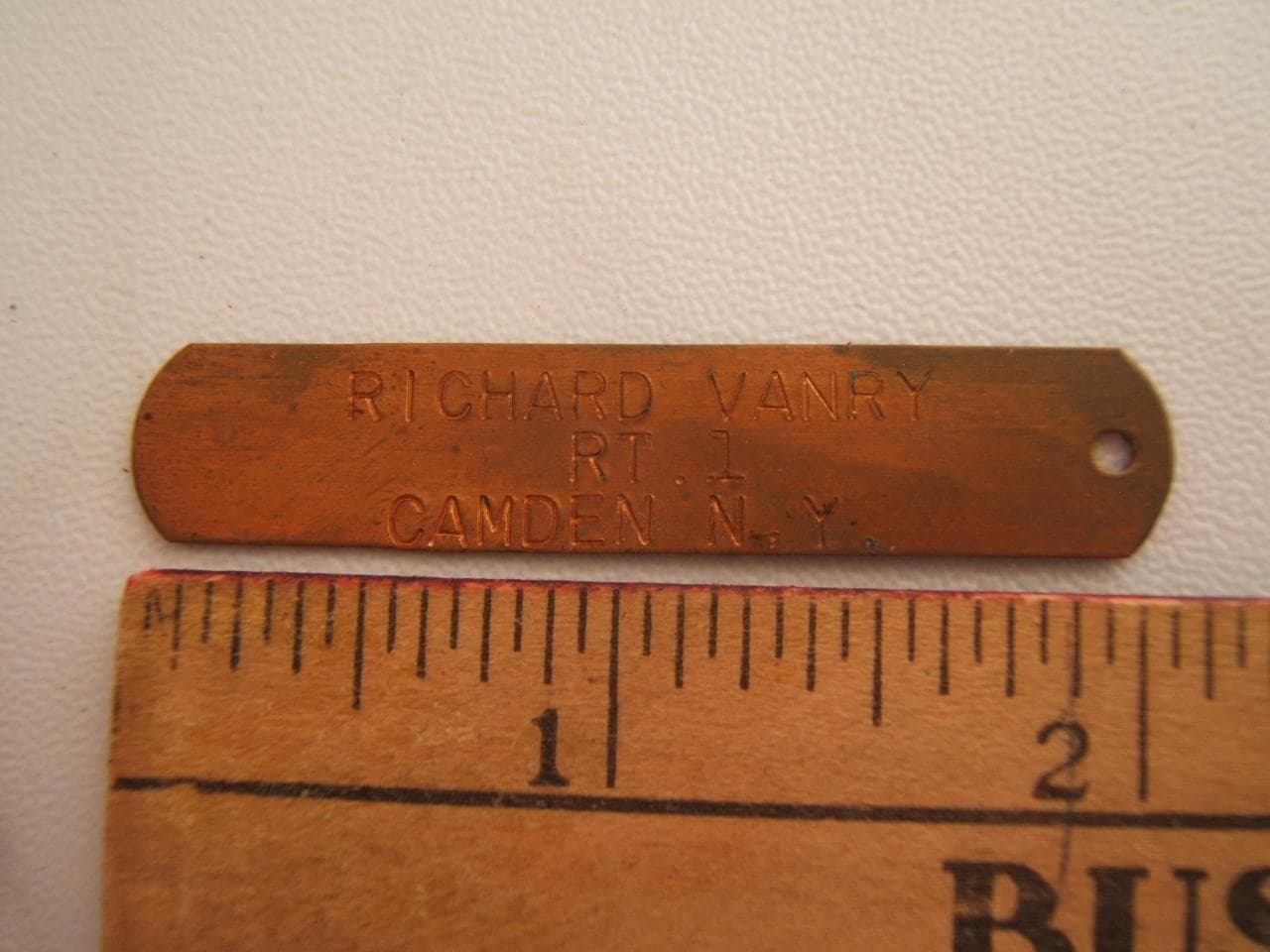 20 VINTAGE COPPER TRAP TAGS INDENTIYING TAGS 2