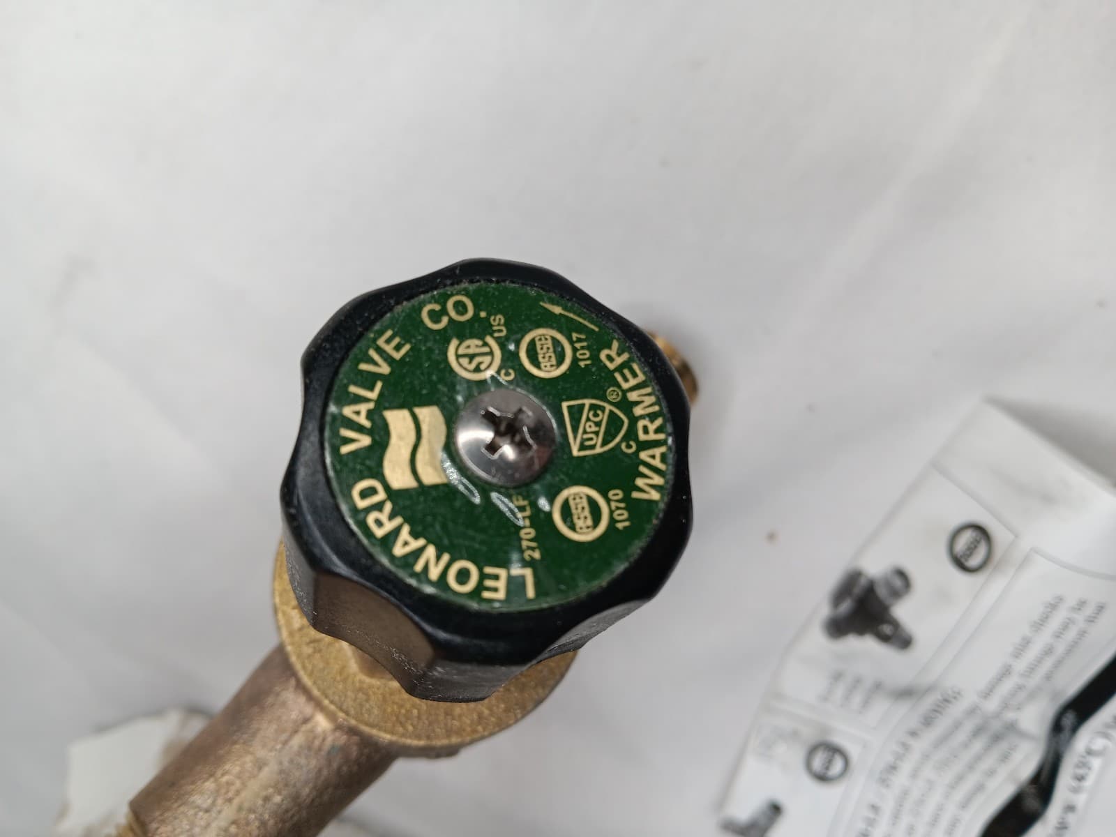 Leonard Point Of Use Mixing Valve Model 270-LF Brass Thermostatic 6