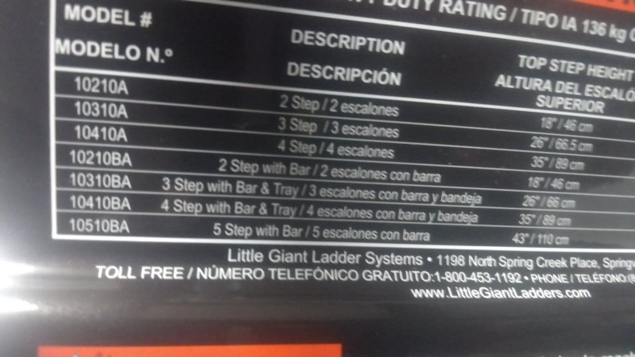 Little Giant 10210BA 2.7 Ft Overall Height 300 Lb Load Capacity Step Stool 2