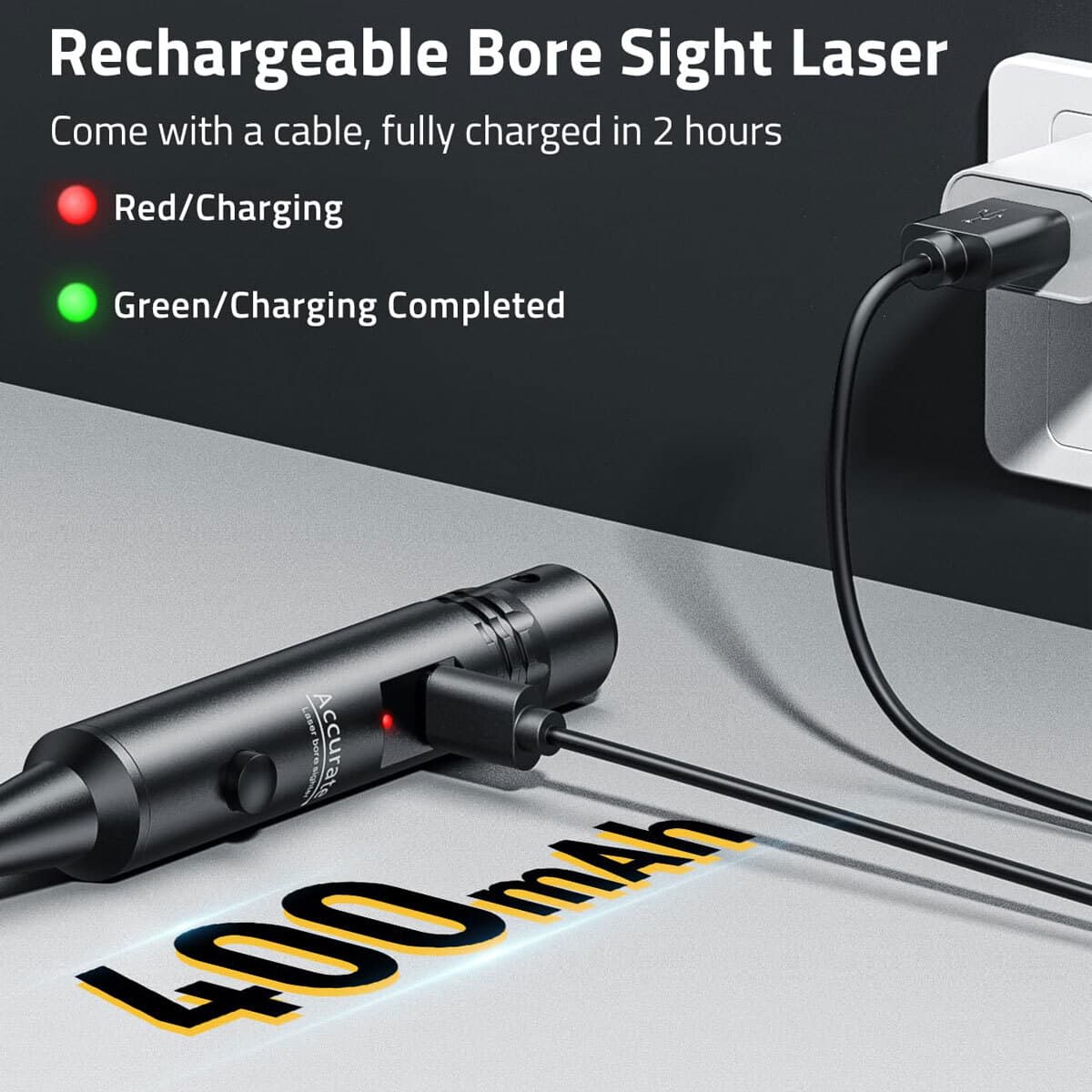 UPGRADED Green Laser Bore Sight BoreSighter Kit, .17 to 12GA Caliber, 64 Adapter 5