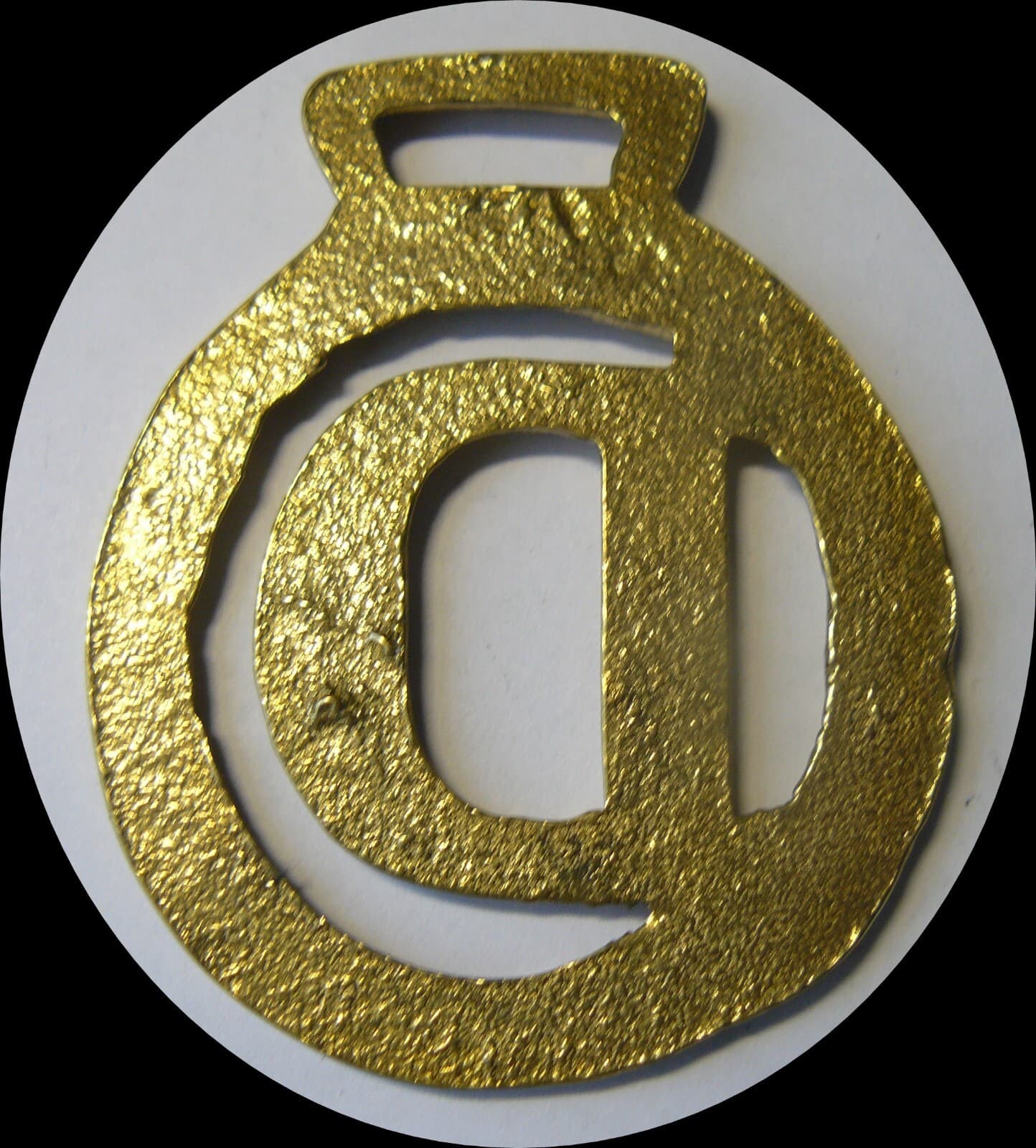 "D" ALPHABET         Horse brass  (N679) 2