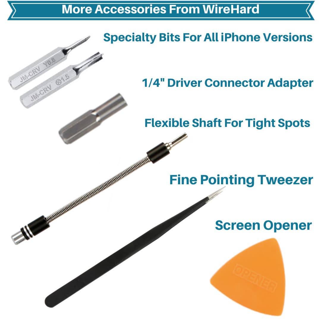WIREHARD 62 in 1 Precision Screwdriver Set Computer Repair Tool Kit Magnetic Bit 5