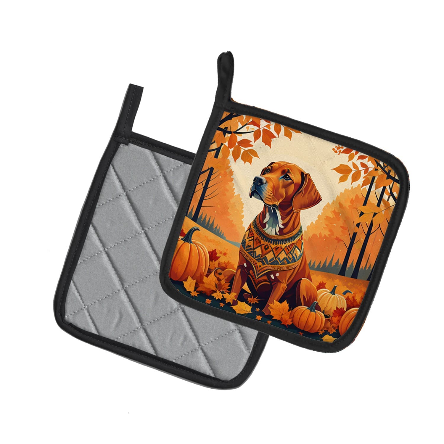 Caroline's Treasures Vizsla Fall Pair of Potholders DAC1077PTHD 2