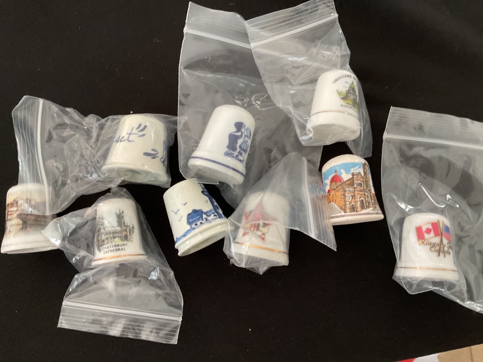 Lot Of 125 Sewing Thimbles Random Misc Bone China Ceramic Porcelain 6