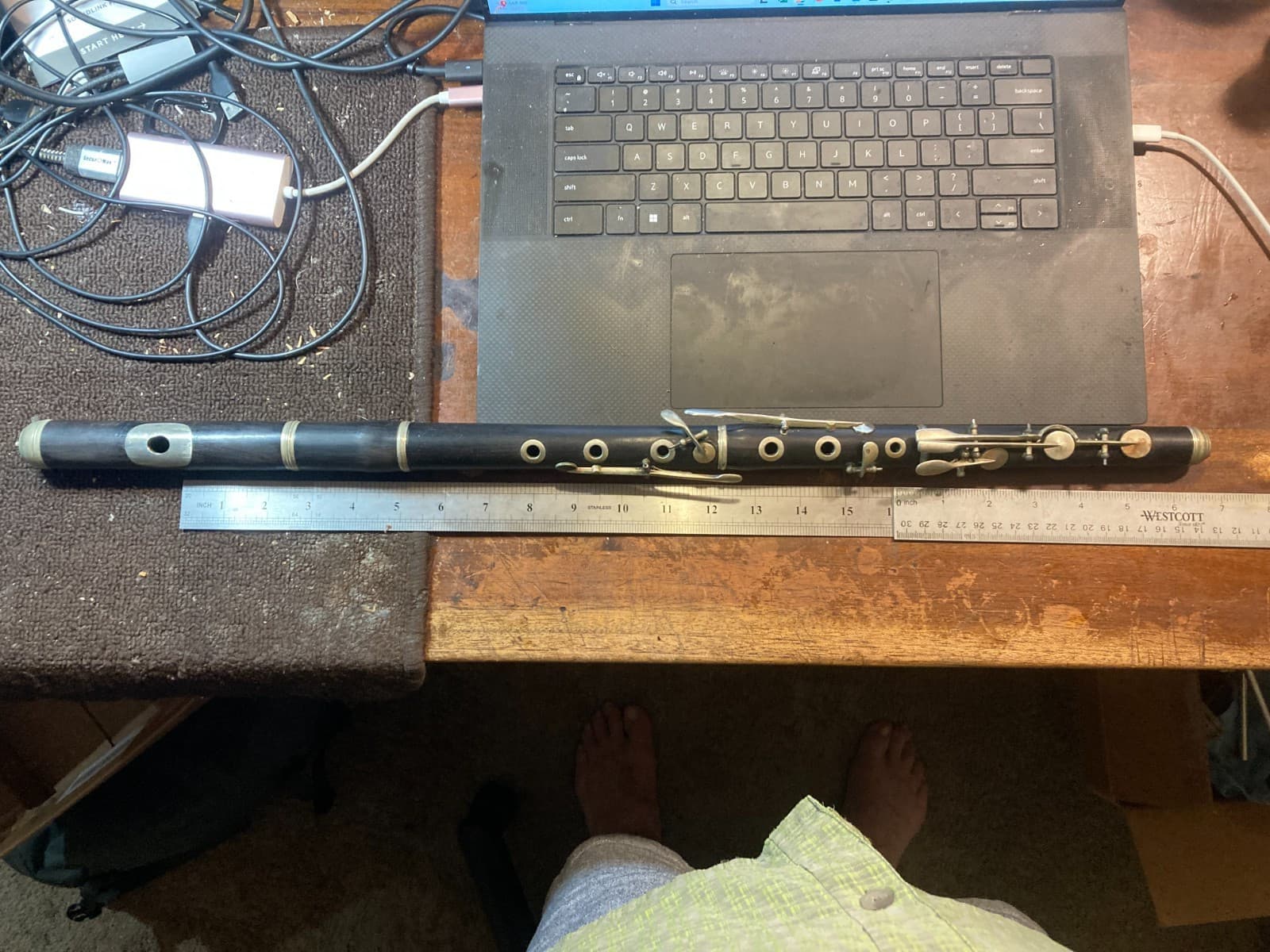 Antique Wood Flute - 6 Hole - 8 Key 2