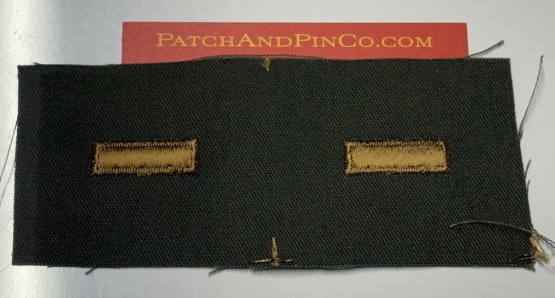 USAF Air Force Second Lieutenant OD Green BDU Woodland 2" patch Subdued Pair