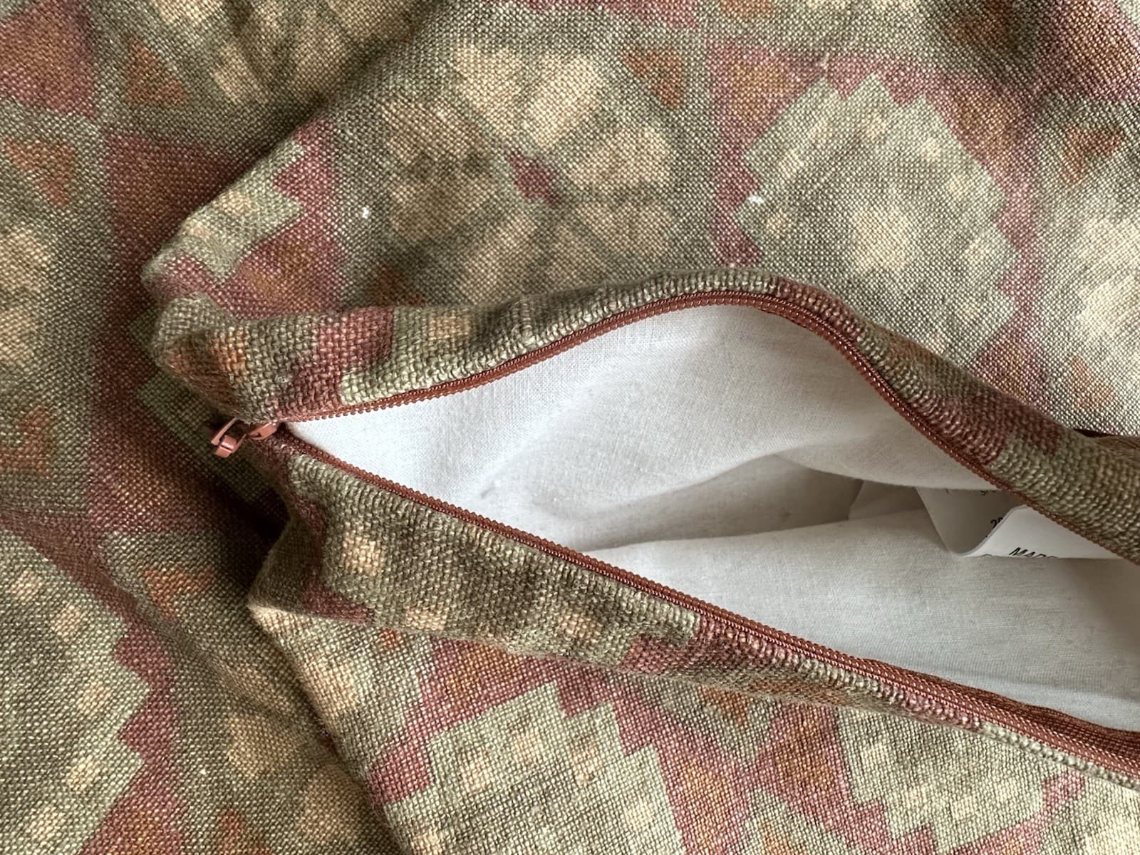 Sabyasachi Pottery Barn Linen 20” Euro Patola Pillow Cover Rustic Farmhouse 3PC 5