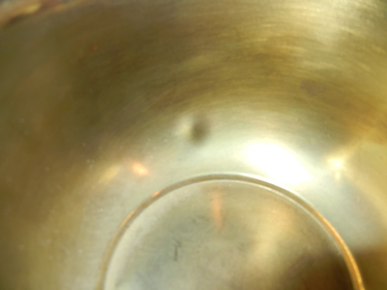 Brass Bowl Vintage Mid Century table piece centerpiece 4