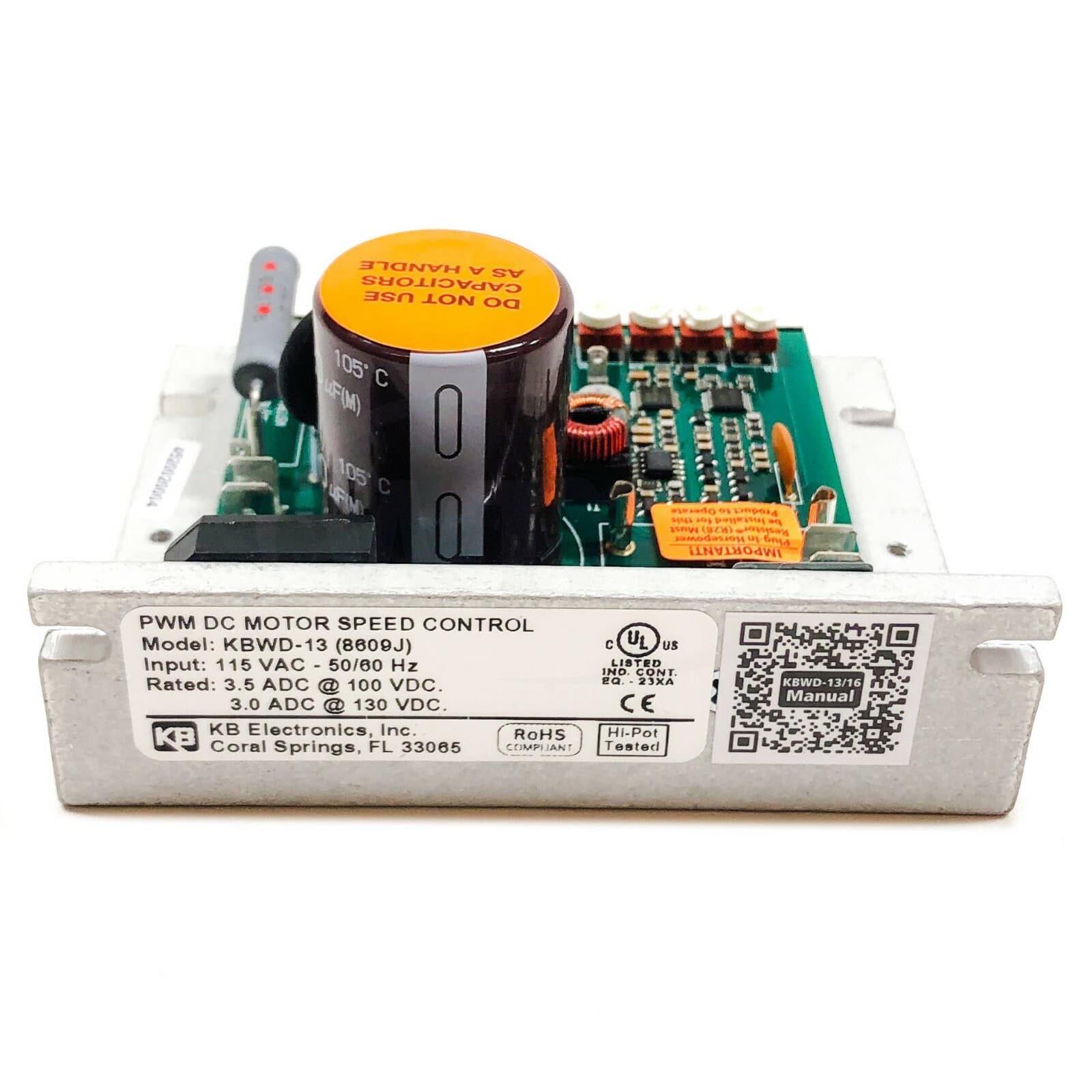 KBWD-13 KB Electronics Whisper-Drive PWM DC Motor Speed Control, 8609, 3A@130VDC 2