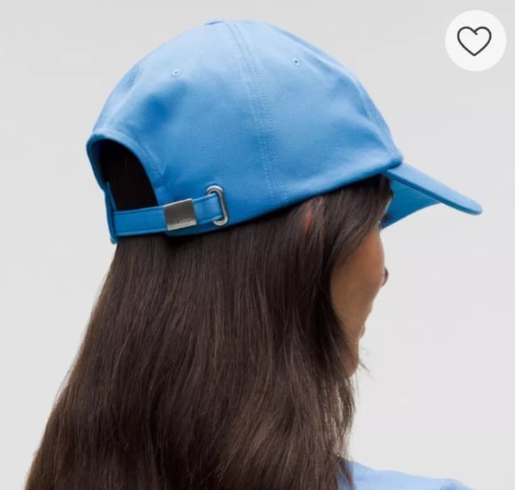 Lululemon Classic Ball Cap Unisex Wordmark Blue L/XL Embroidered Adjustable Run 2