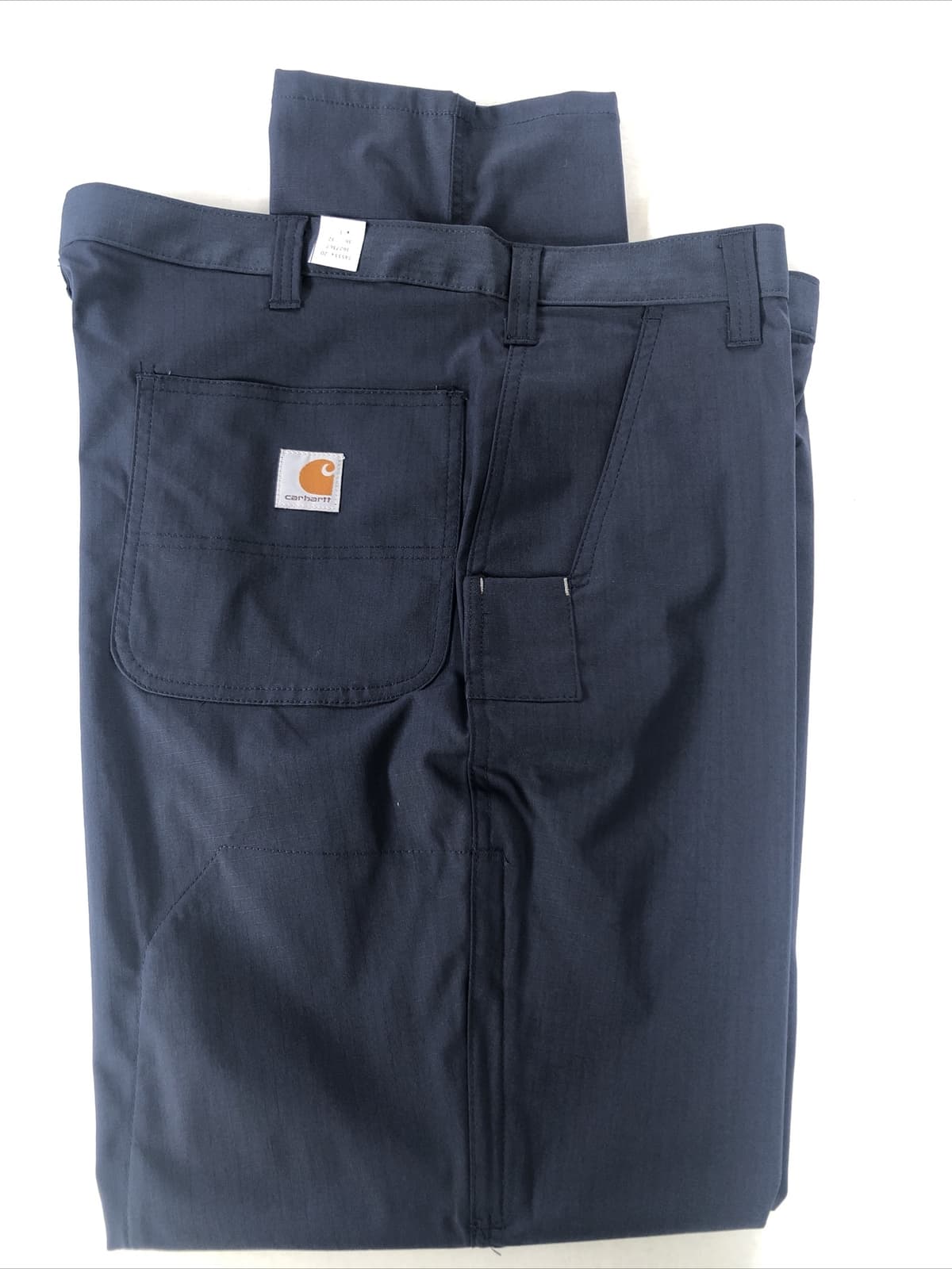 Lot Of 2 Carhartt Navy Blue Lightweight ripstop pants 46x32 relaxed fit #7453320
