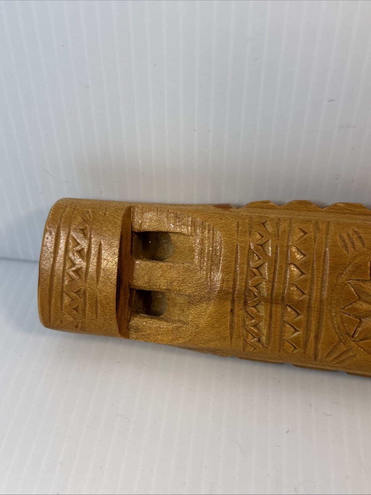 Vintage Wood Hand Carved Dvojnice Balkan Twin Double Flute 2