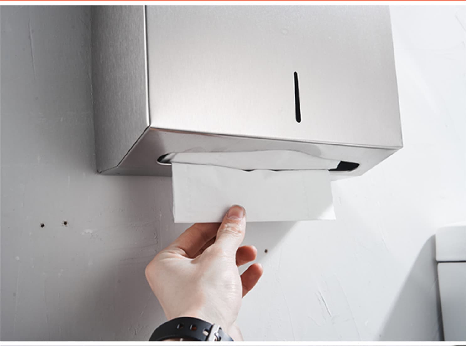 Hand Paper Towel Dispenser Wall Mount Touchless Commercial Folded Bathroom 2