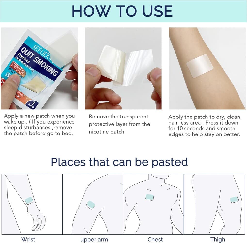 Quit Smoking Nicotine Patches, 30 Patches, 21mg Step 1 Stop Smoking Aids Patches 5