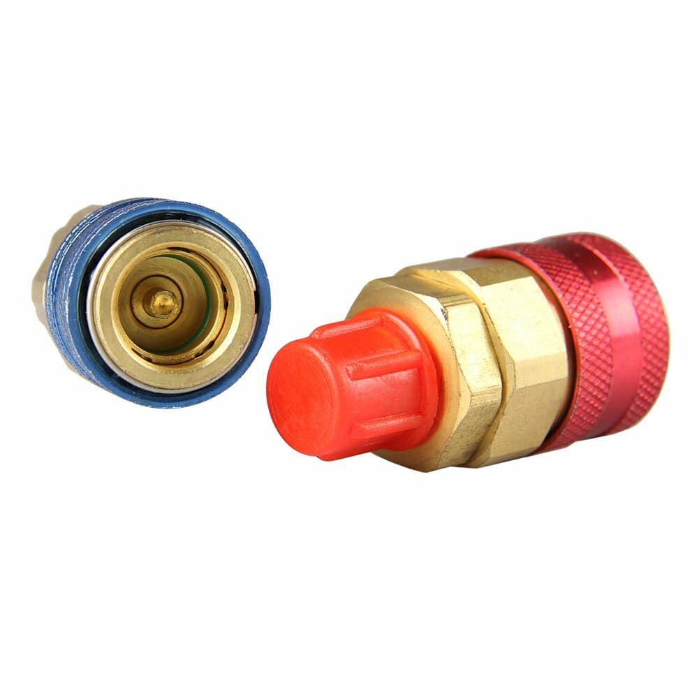 Auto A/C Manifold Air Condition Quick Connector Coupler High Low Adapters Kit 3