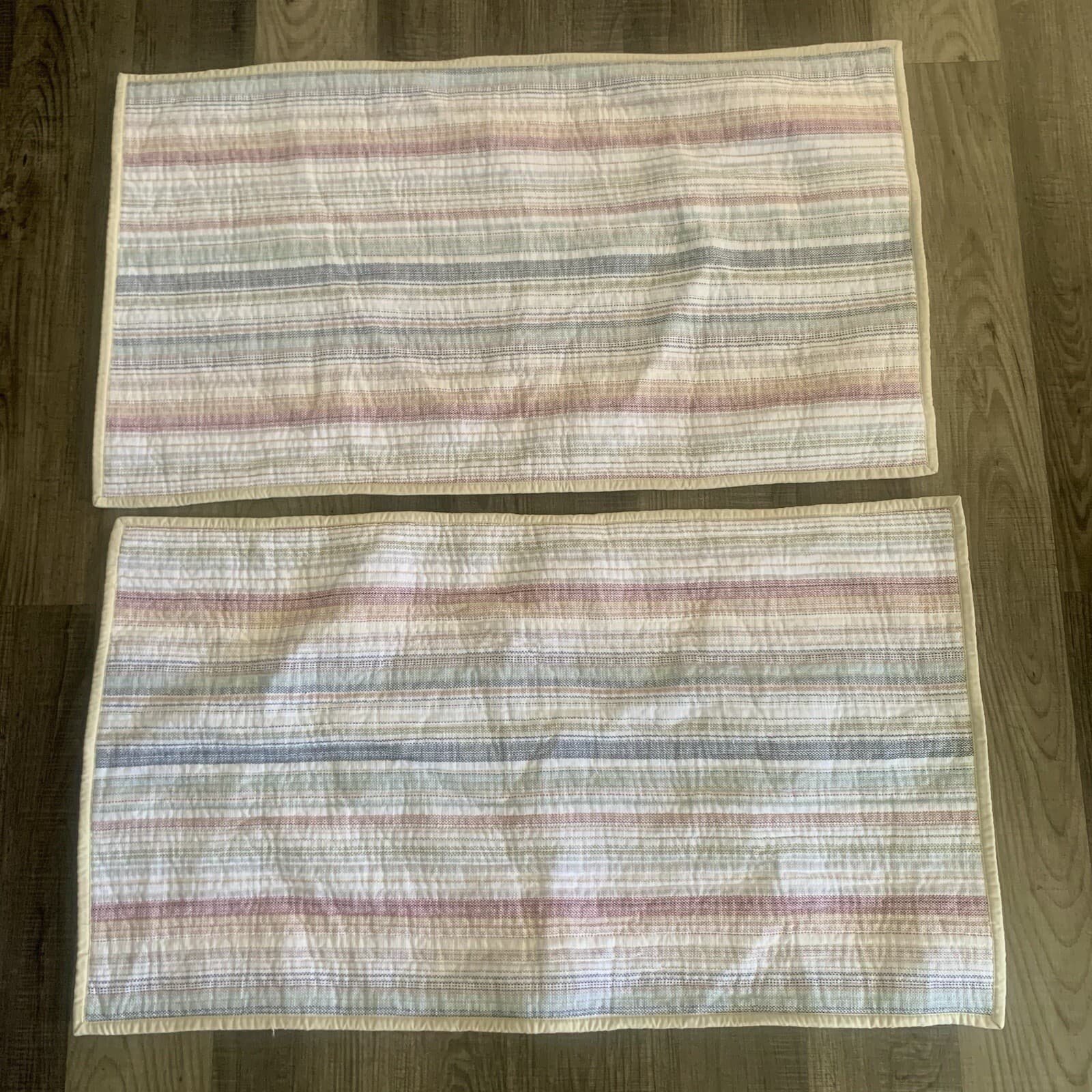 2 Frye Pillow Sham Covers Stripe 20"x36” Cotton Blended 4