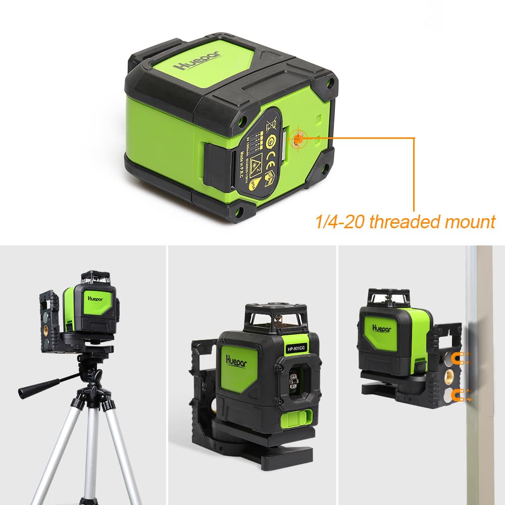 Huepar rotary laser level green Cross Line Laser Self Leveling Horizon Vertical 4