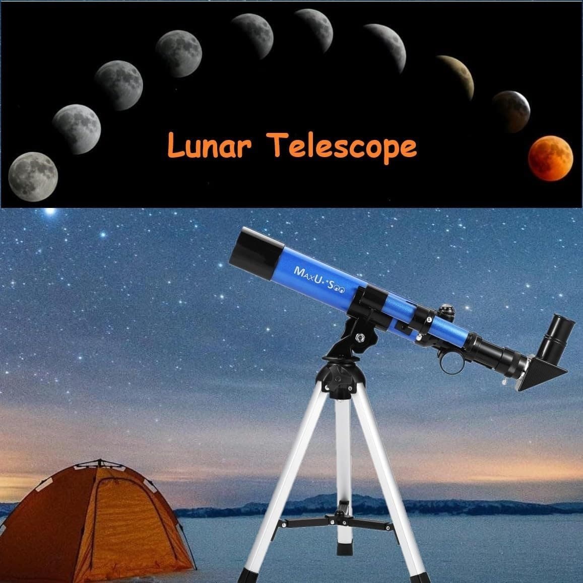 "Telescopio Astronomico Profesional Astronomical 40 Mm Refractor Con 3 Oculares 6