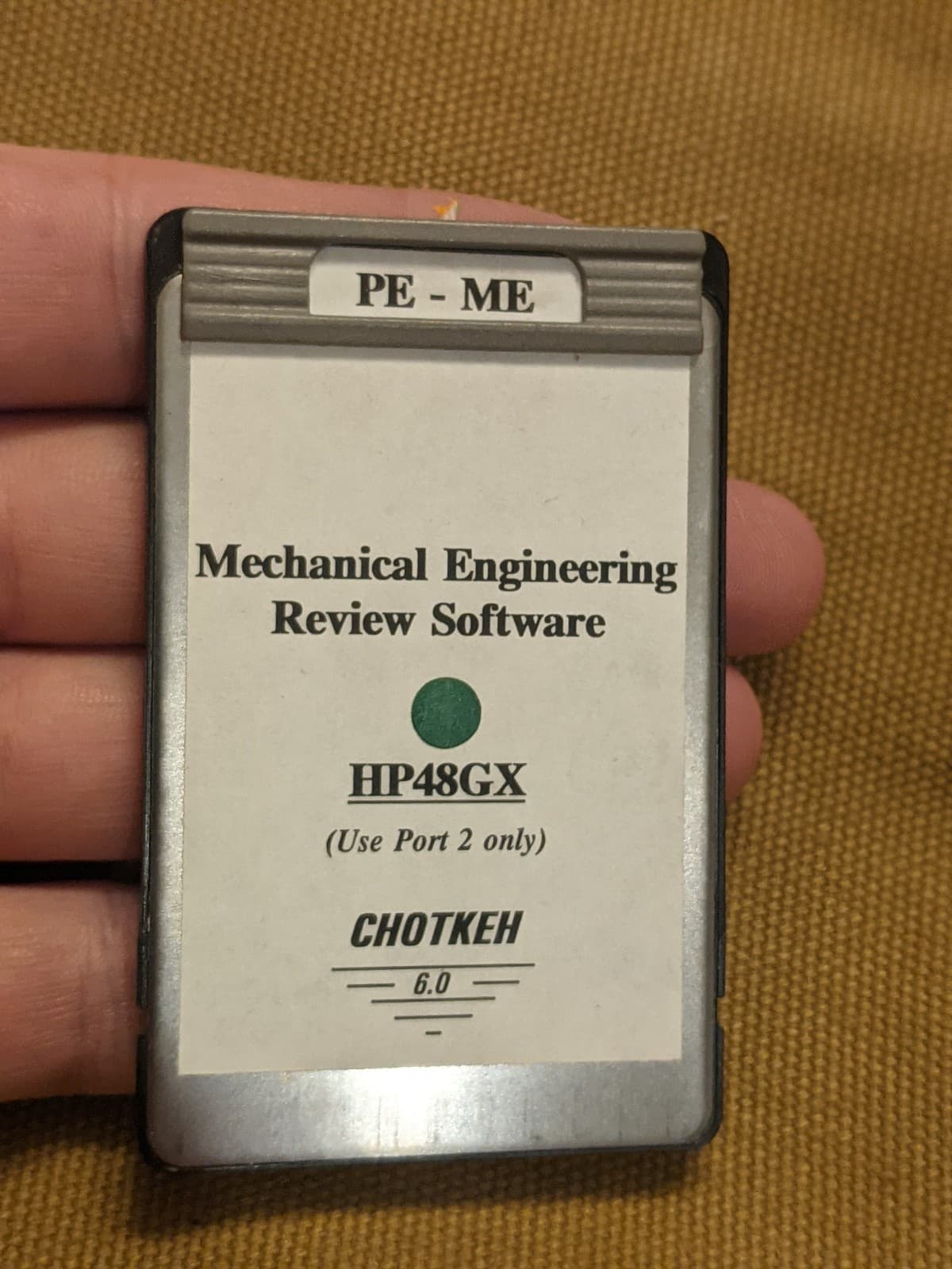 Chotkeh PE-ME Review Software Card for HP 48GX Calculator V. 6.0 Perfect! 2