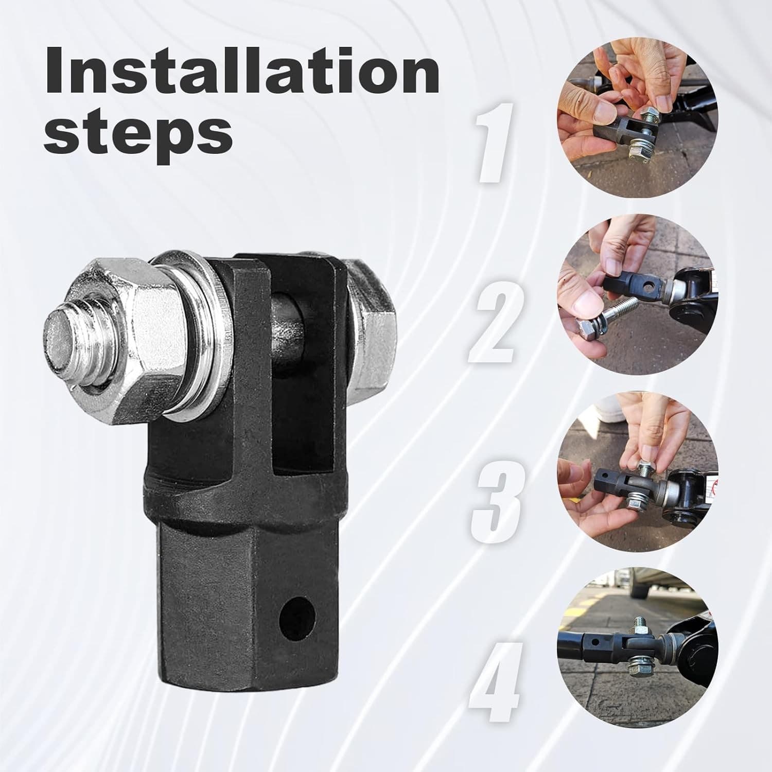 Scissor Jack Adapter, Drill Adapter for 1/2 Inch Black & Silver  4