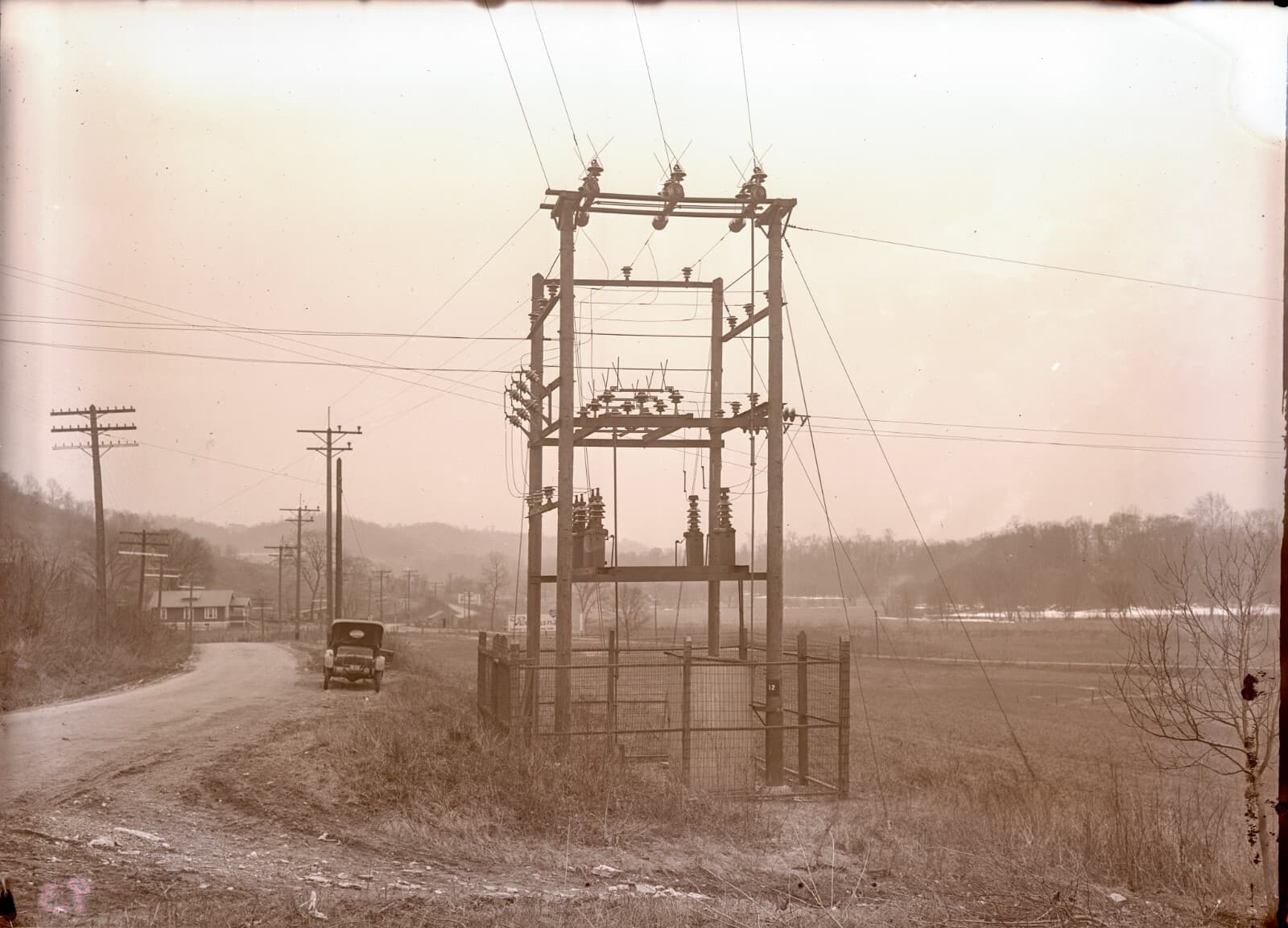 Large Format 5x7 Glass Negatives Rural Electricity Infrastructure 1920's Ohio 4