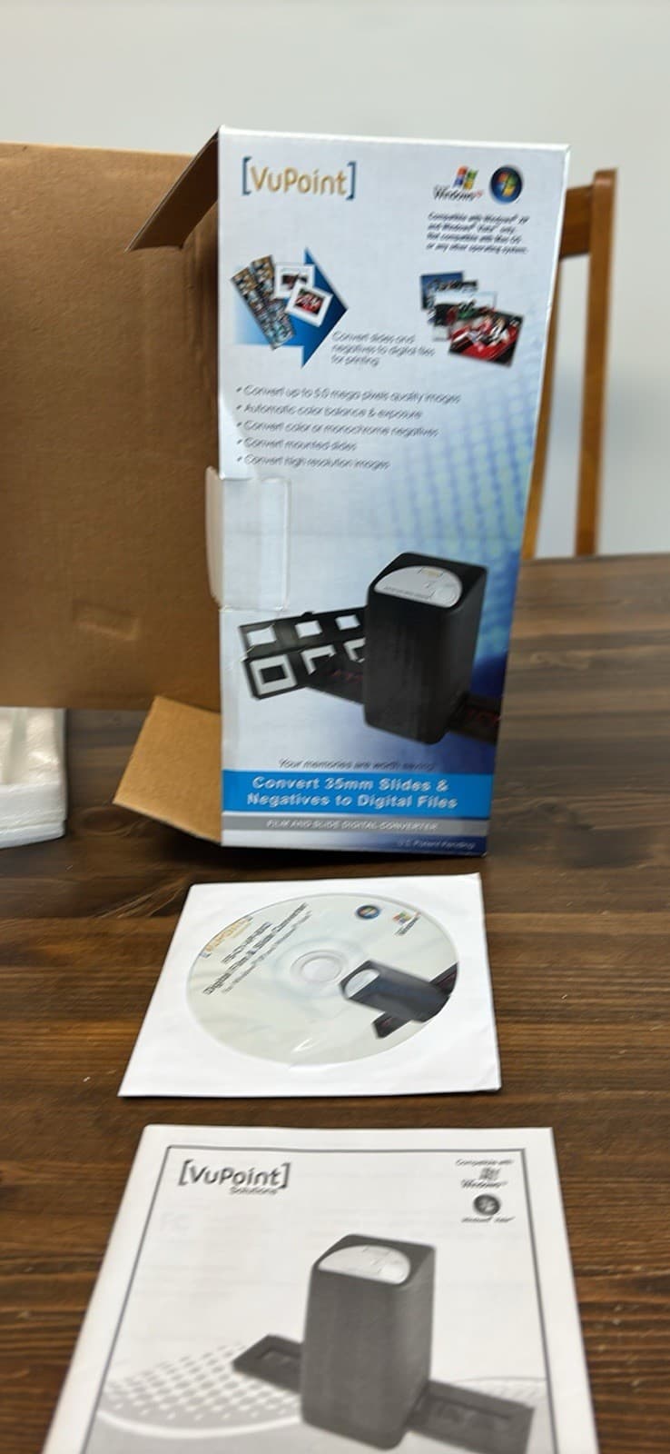VuPoint Solutions 35mm & Negative Converter To Digital Original Box 6