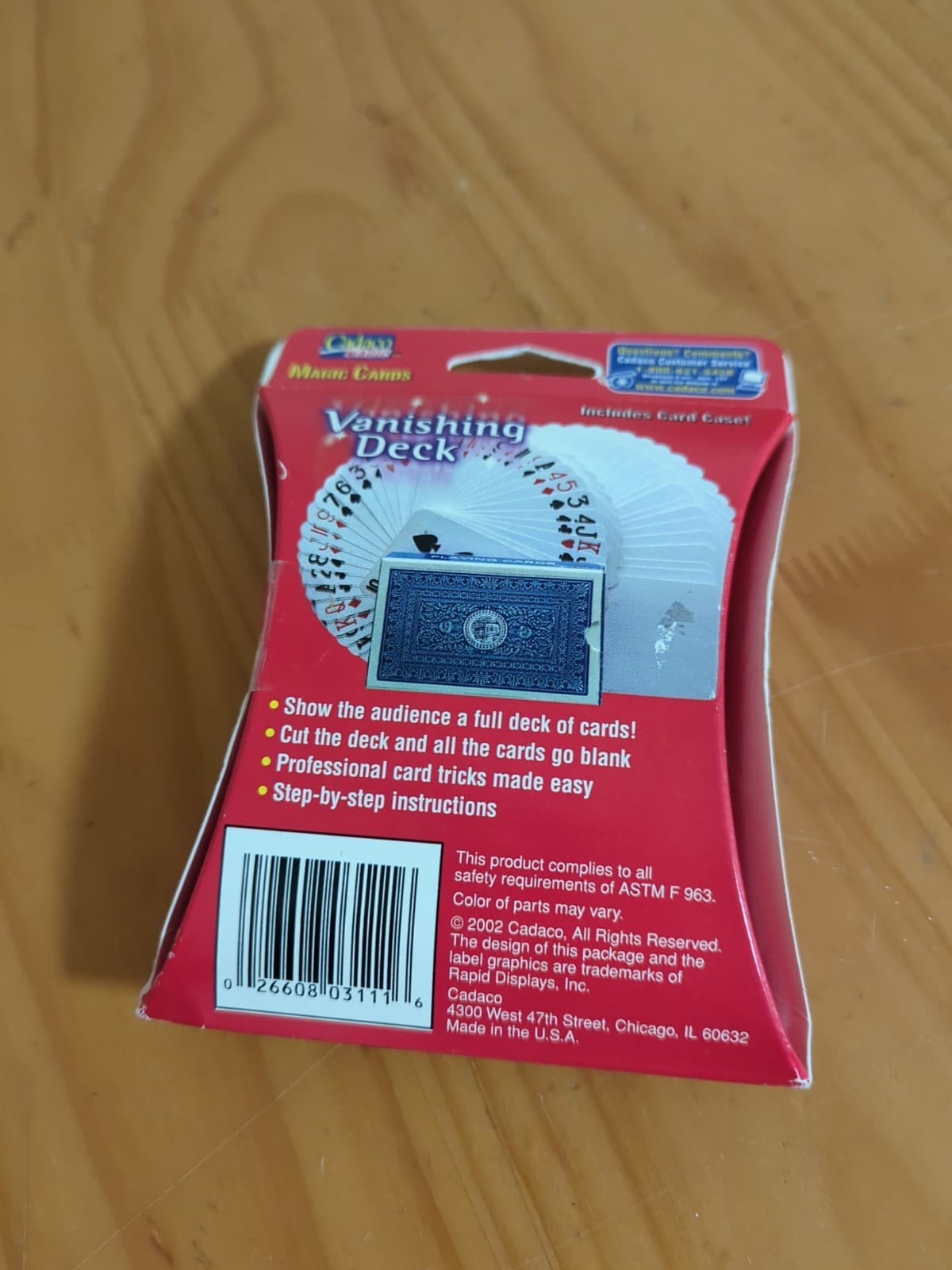 Cadaco Magic Vanishing Deck Card Trick 2002. Open But Not Used  2