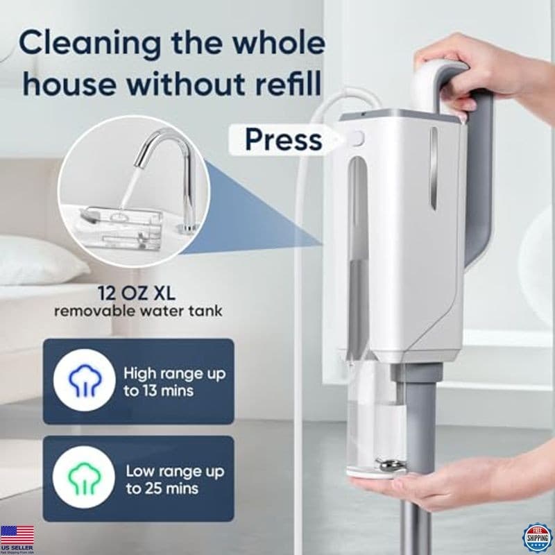 6-in-1 Steam Mop & Cleaner with Handheld Attachments for Hardwood, Windows, 3