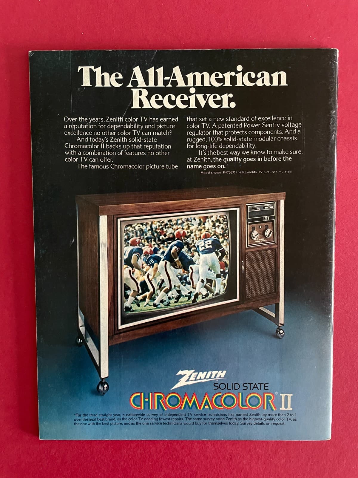 Free Shipping - 1974 WFL Football Program - Detroit Wheels vs Portland Storm 2