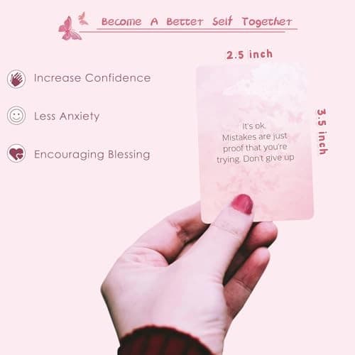  Badass Positive Affirmation Cards Set - Funny Pink Affirmation Cards with Bag 4
