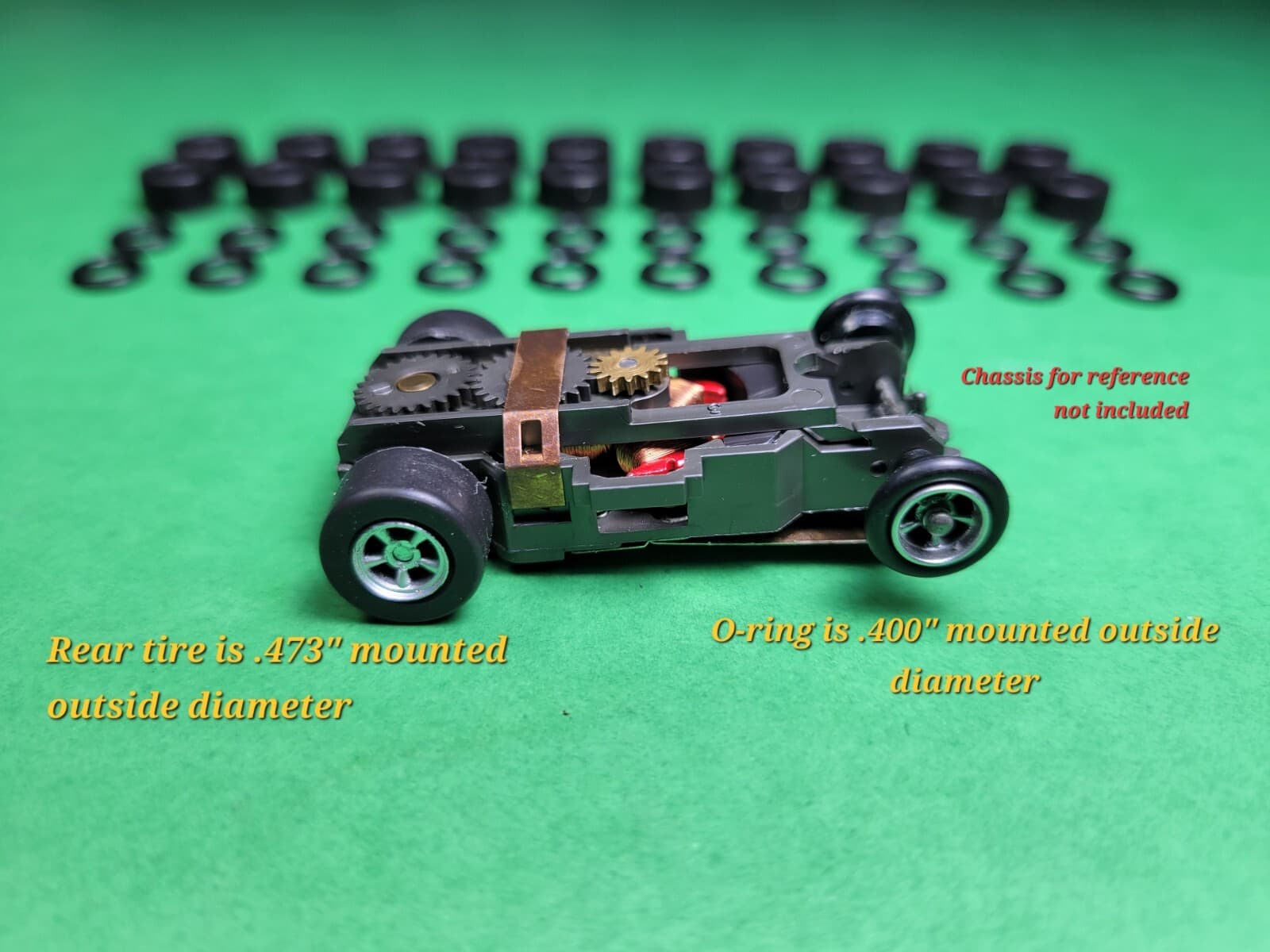 ☆40 Tires☆ .473 OD Silicone WIDE REARS AFX AURORA MAGNATRACTION Front orings HO 3