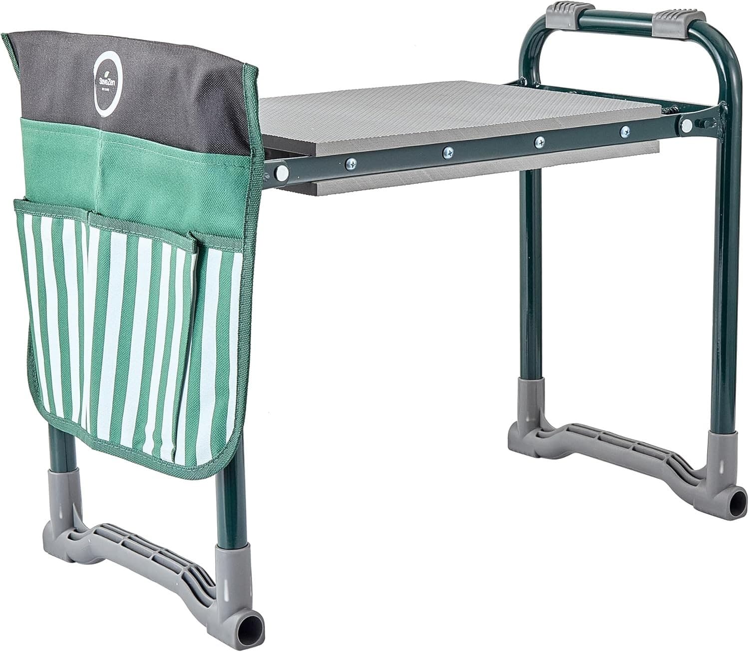 Garden Kneeler and Seat Foldable Outdoor Bench, Umbrella,  Tool Pouch & Table 2