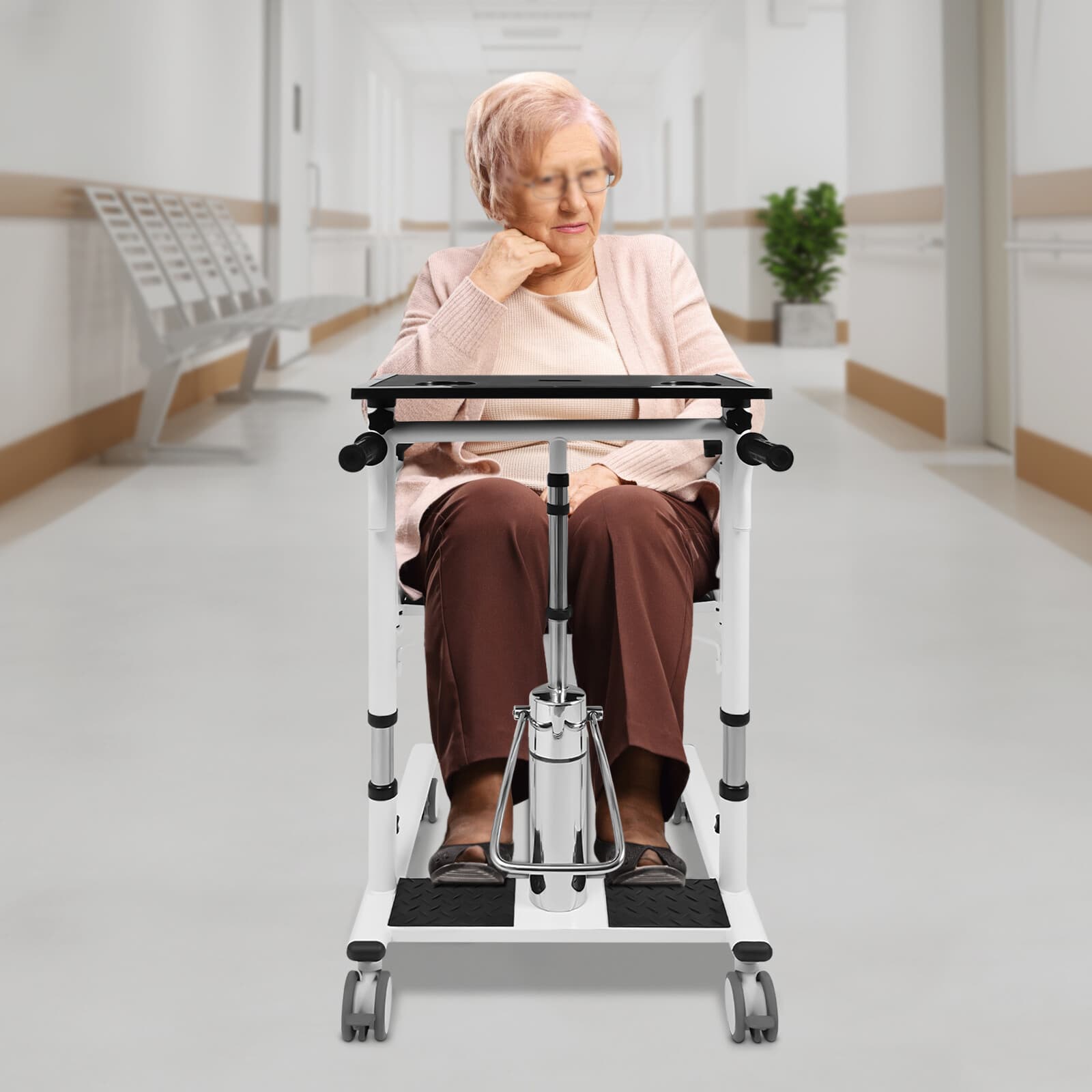 150kg Lift Transfer Chair Patient Lift Hydraulic Lift Transfer Chair Wheelchair  5