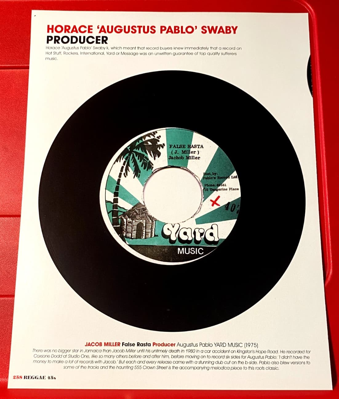 Gregory Isaacs Bad Da/Jacob Miller Reggae Record Art PICTURE / PRINT 10.5" x 8" 2