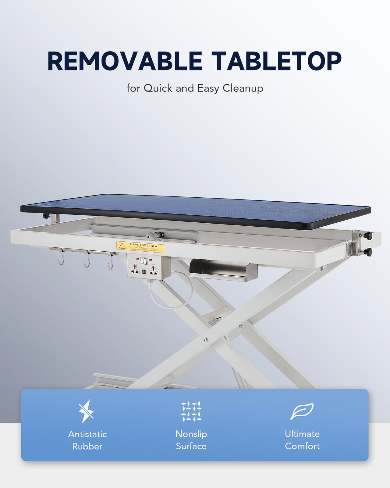 Electric Dog Grooming Table Max 240lb Pet Grooming Station X-Lift Adjustable US 4