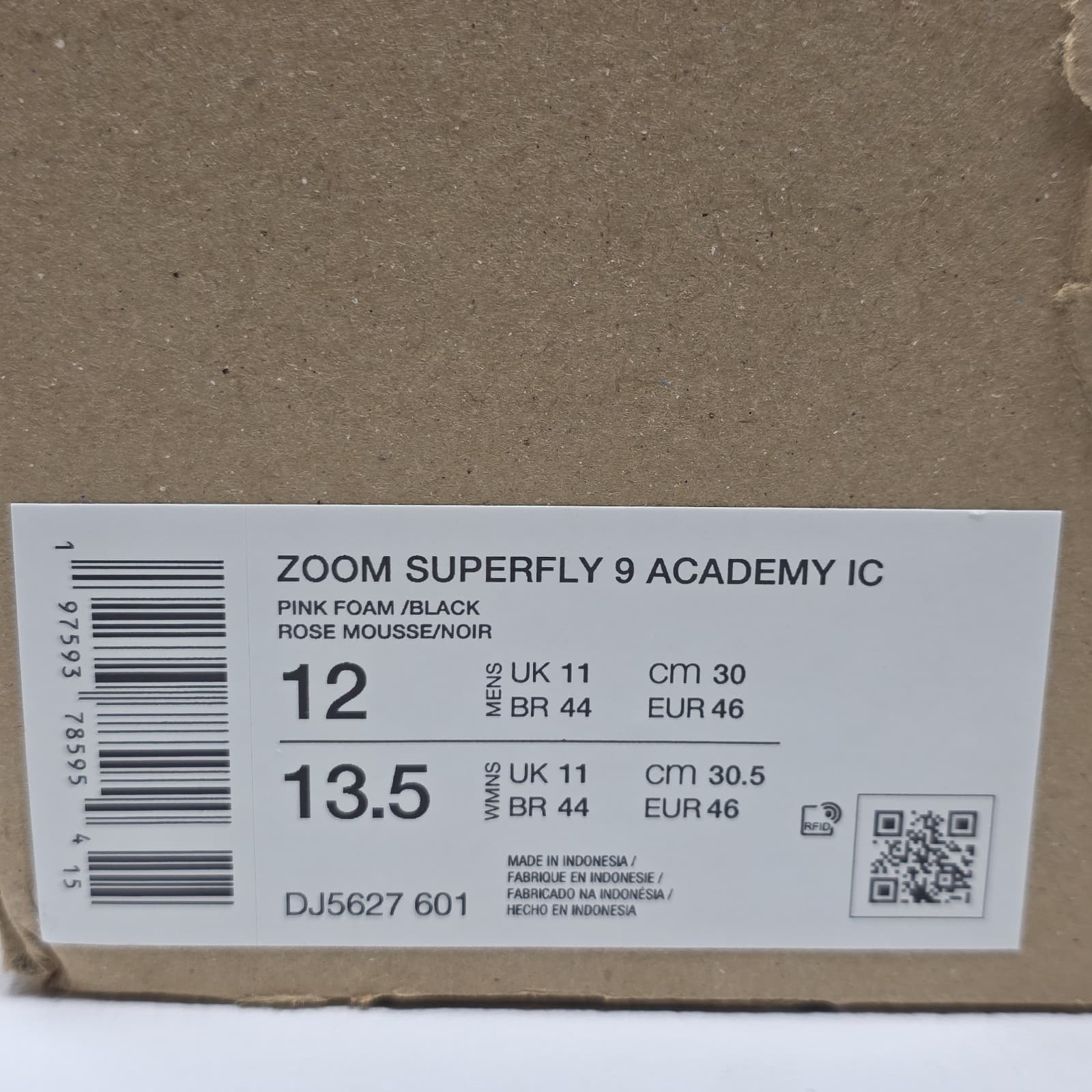 Nike Zoom Superfly 9 IC Indoor Soccer Shoes Pink DJ5627-601 Men's Size 12 New 4