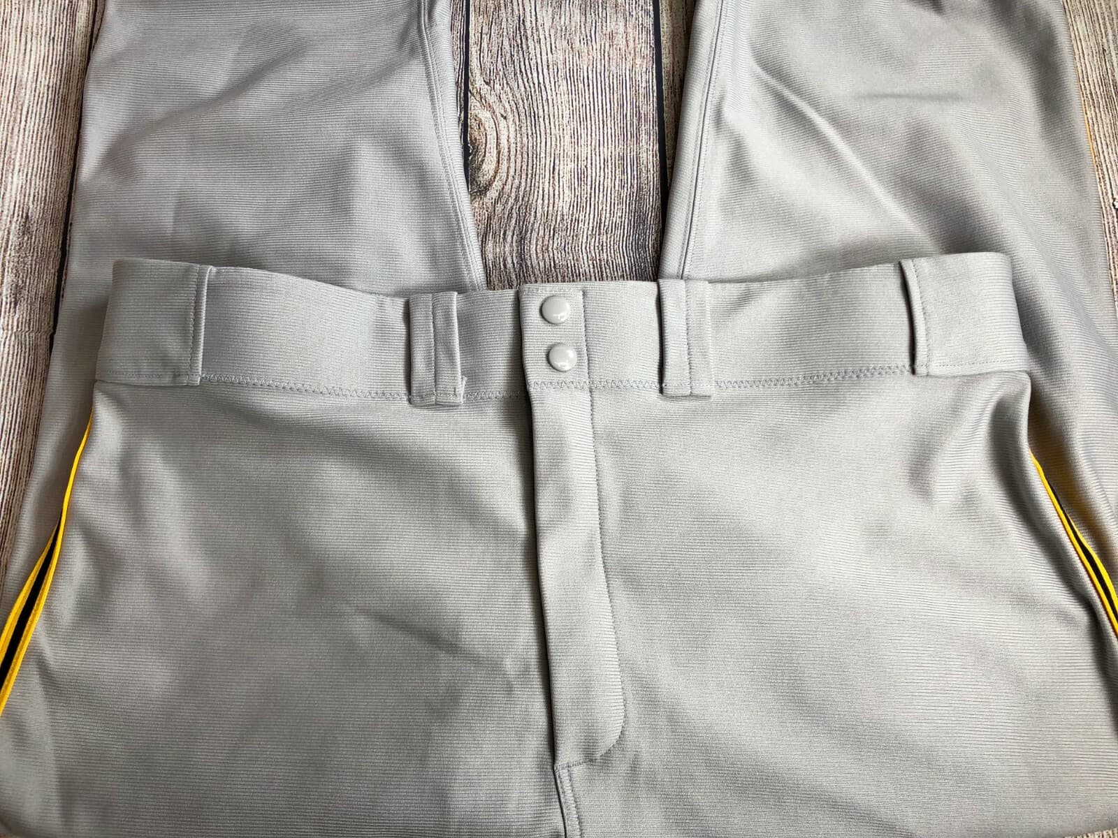 Nike Dri-Fit Men's Baseball/Softball Pants Grey with Black/Gold Piping  3