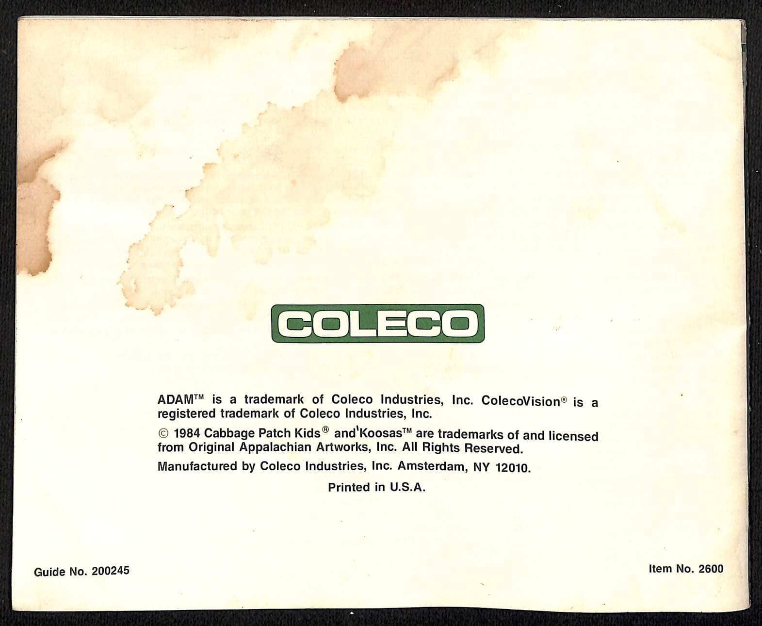 1984 Cabbage Patch Kids Picture Show Program Guide 23pp - Guide ONLY - No Game 2