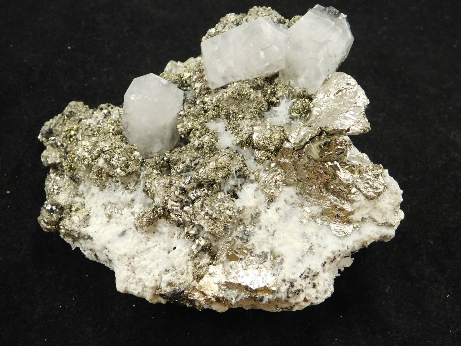 Larger! FLUORESCENT Calcite Crystal Cluster on Druzy PYRITE Crystals! Peru 258gr 3